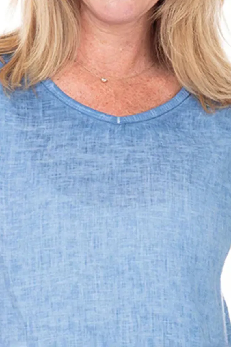 V-Neck Linen Tee