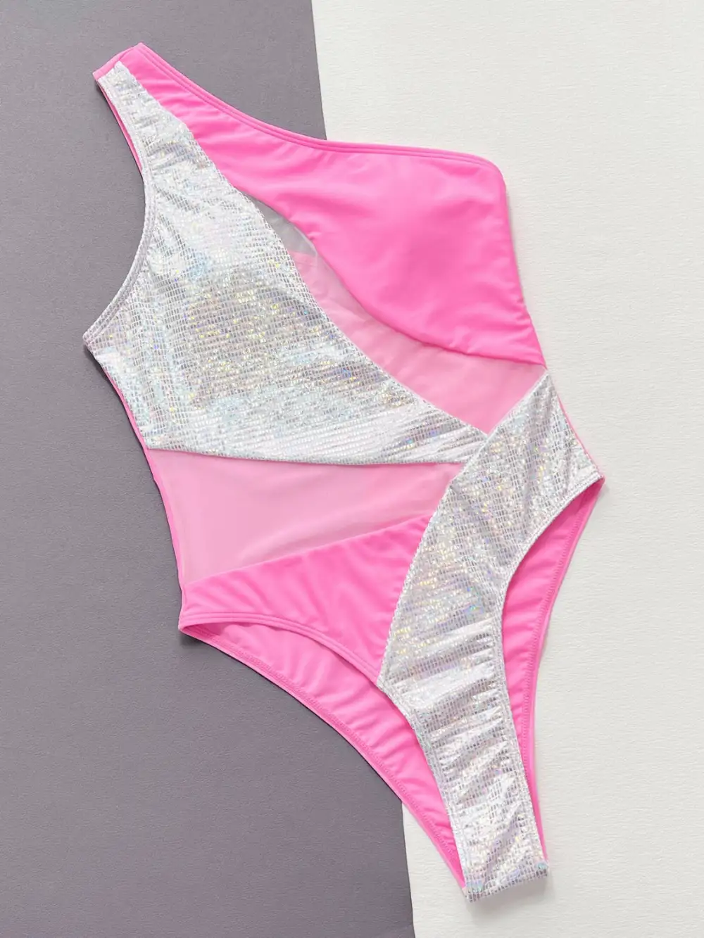 Contrast Panel One Piece Swimsuit