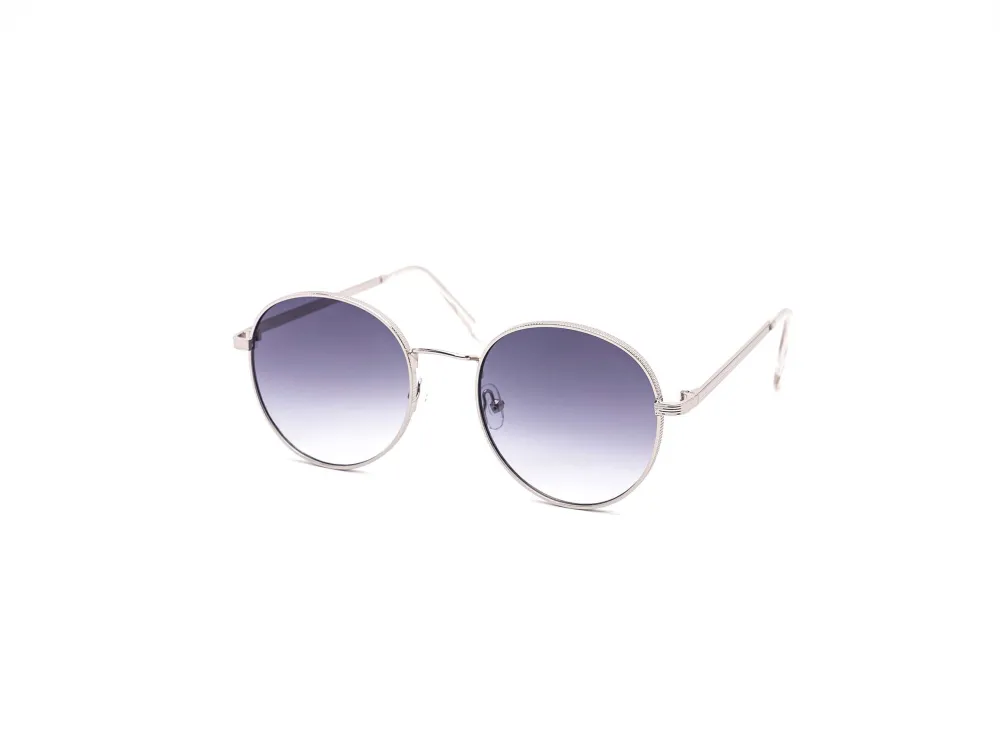 12-Pack Classic Metal Round Gradient Sunglasses