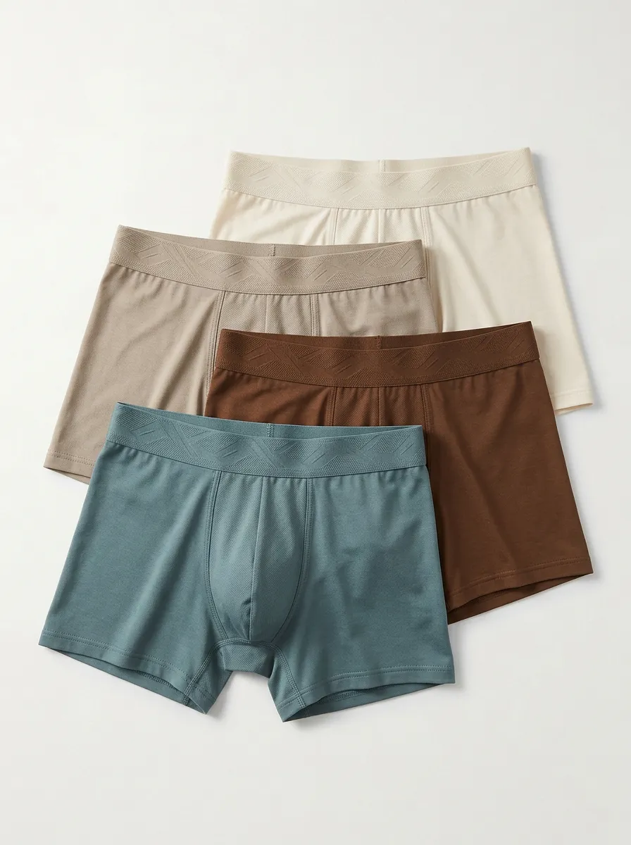 Active Solid Edit Men's Four Pack Boxer Briefs