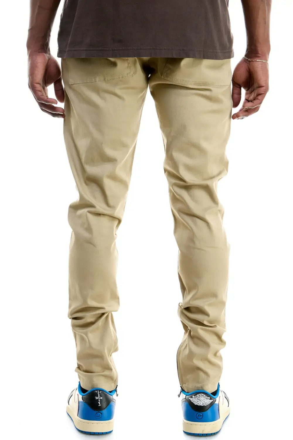 Men's Urban Skinny Raw Hem Zip Detail Pants