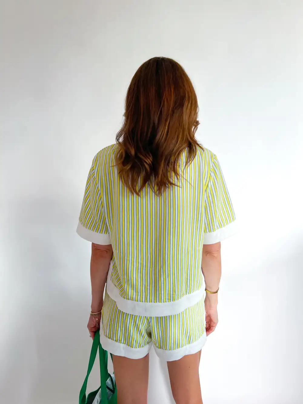 Striped Top And Shorts Set