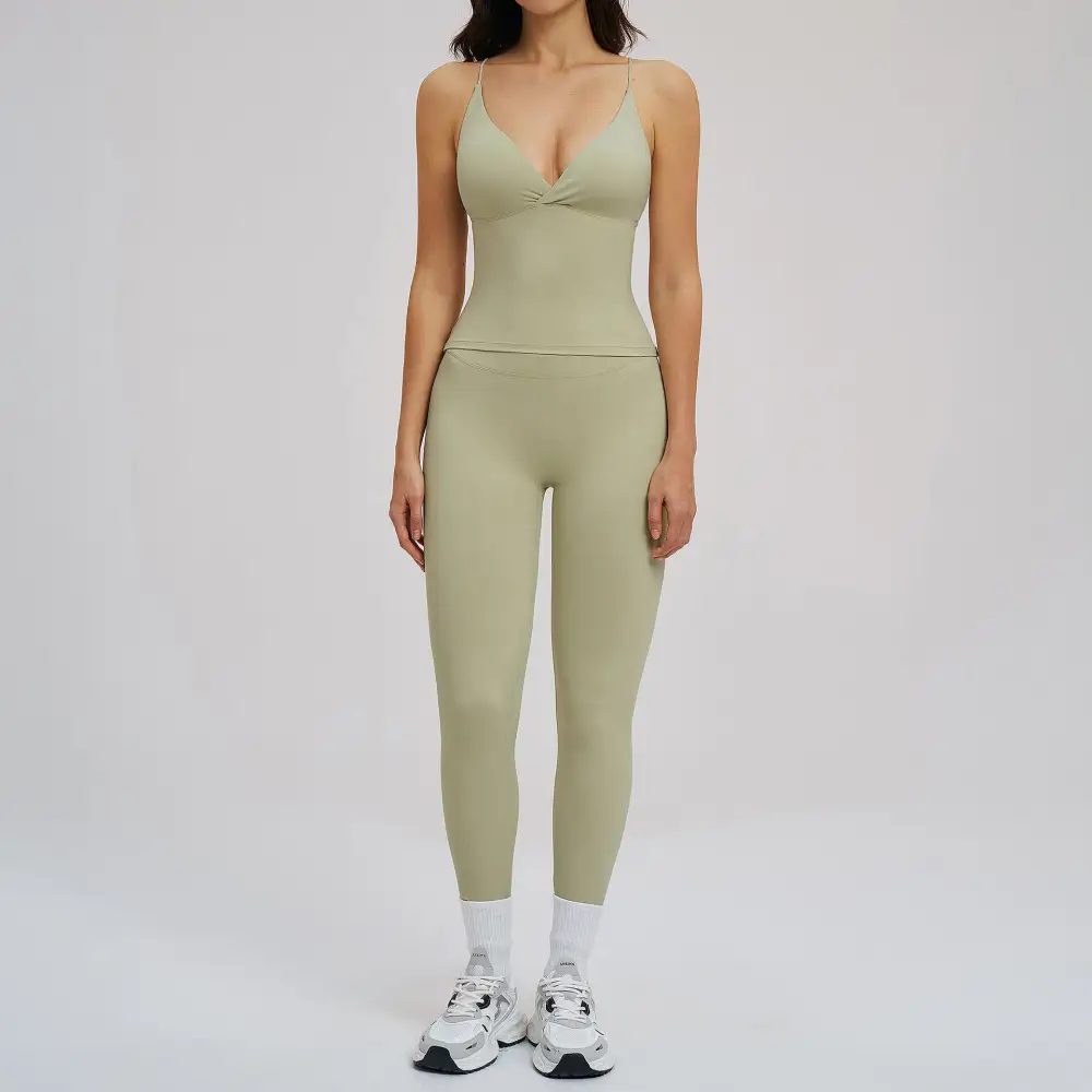 Brushed Backless Vest and Leggings Active Set
