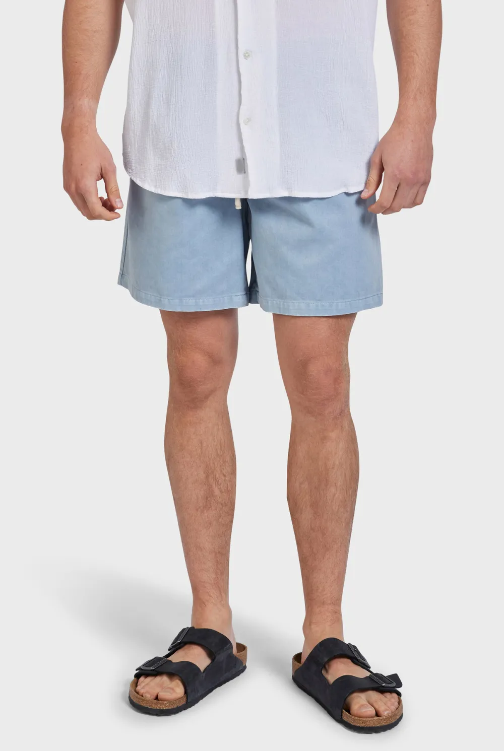 Gray Garment Dyed Shorts