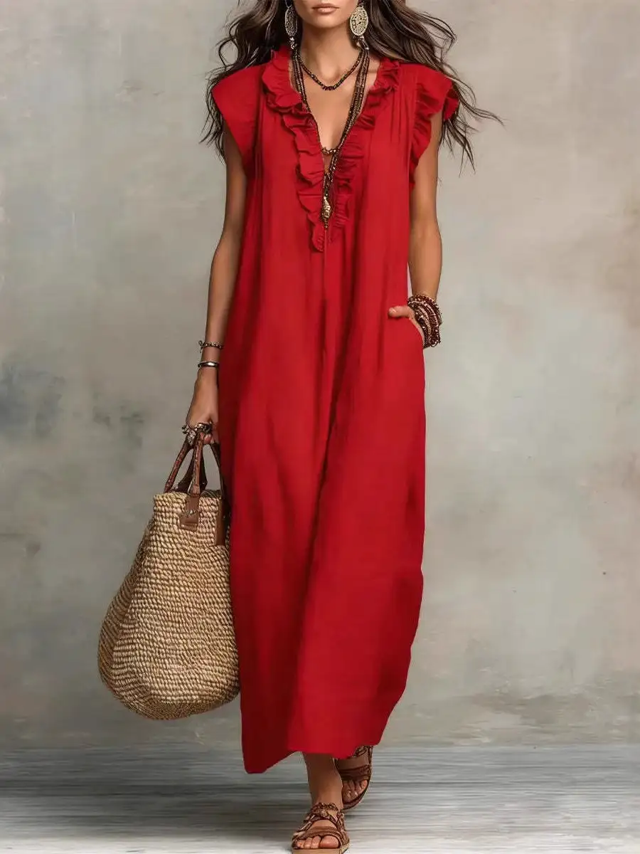 Loose Neck Maxi Dress