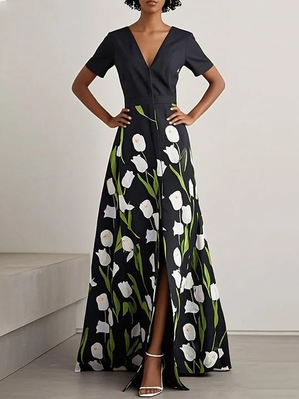 Front Neck Maxi Dress