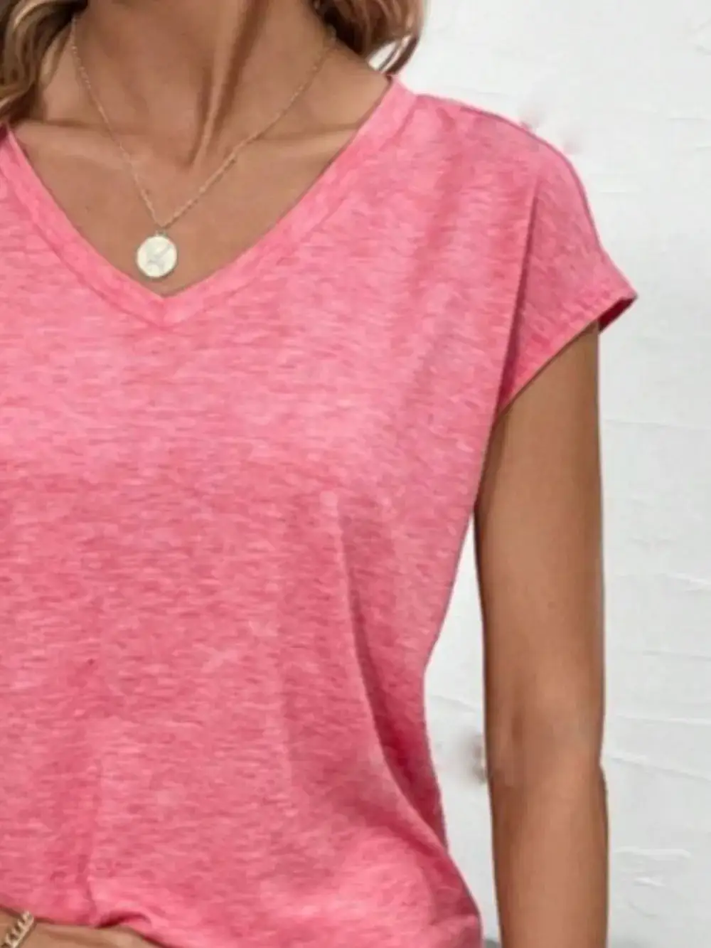 Relaxed V-Neck Short Sleeve T-Shirt