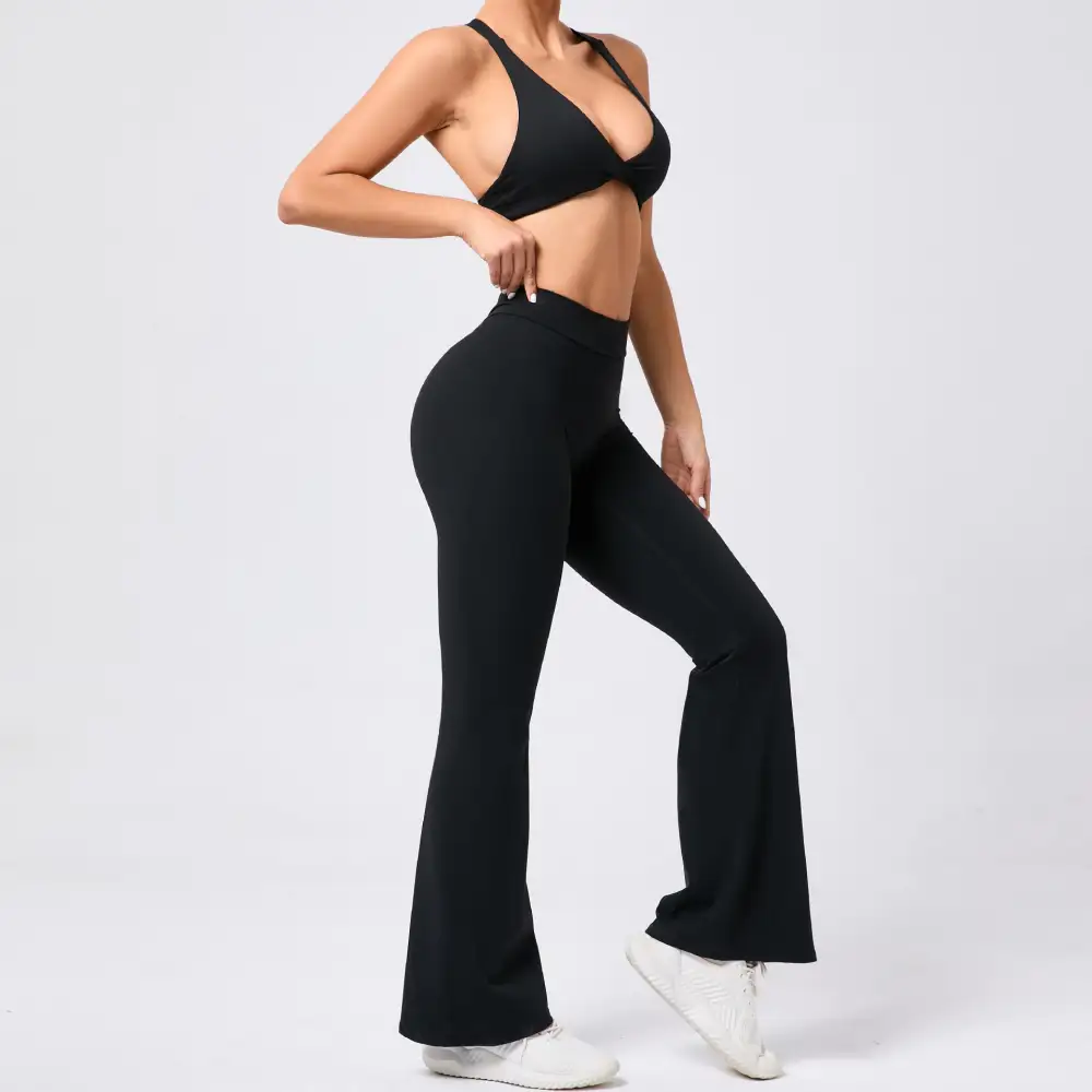Brushed Quick-Dry Bra, Top and Trousers Active Set