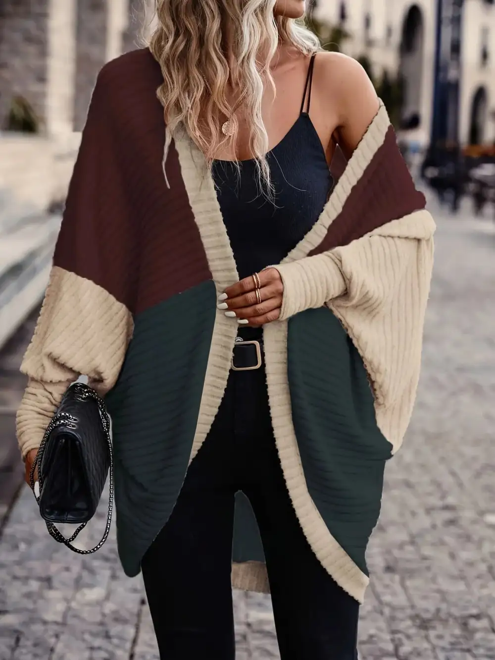 Batwing Sleeve Loose Cardigan