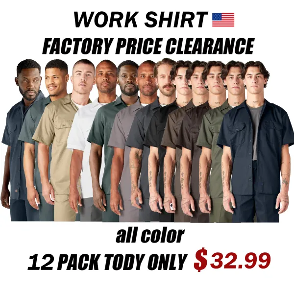 👕 Men’s Short Sleeve Work Shirt – Built for Comfort. Designed for Performance.