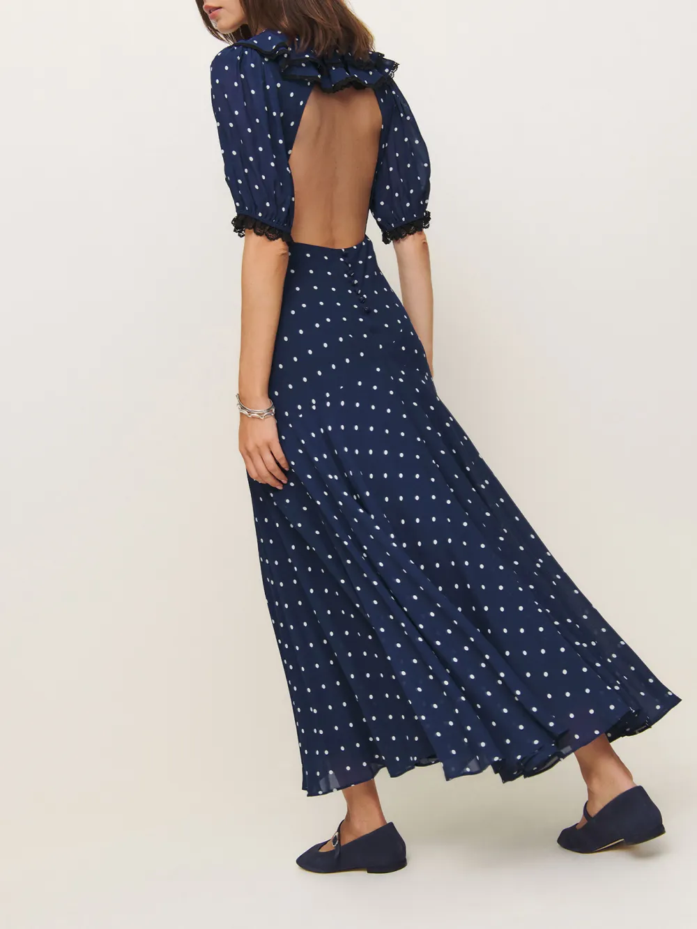 V Neck Floral Print Asymmetric Maxi Dress