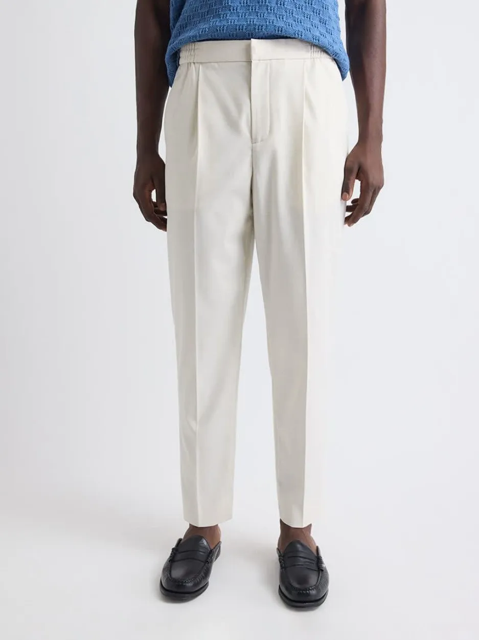 Off White Tailored Suit Trousers