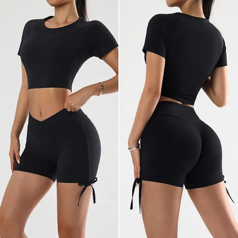 Yoga Top and Shorts Active Set
