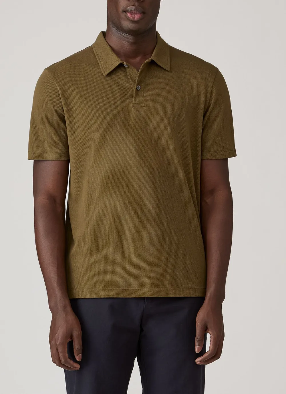 Refined Everyday Regular Fit Mesh Cotton Short Sleeve Polo Shirt