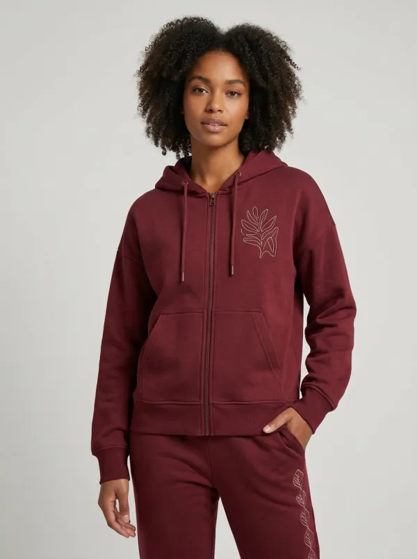 Women's Sage Green Relaxed Fit Zip-Up Hoodie Jacket & Jogger Set