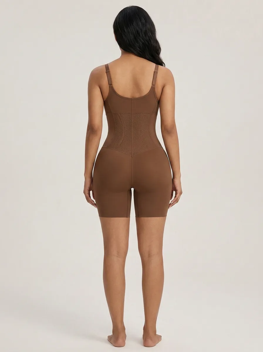 Modern Soft-Look Women's Zip-Front Shaping Bodysuit