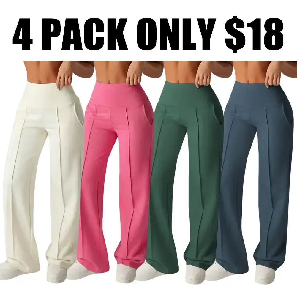 Women's Wide Leg High Waist Sweatpants with Pockets | Sporty Casual Style