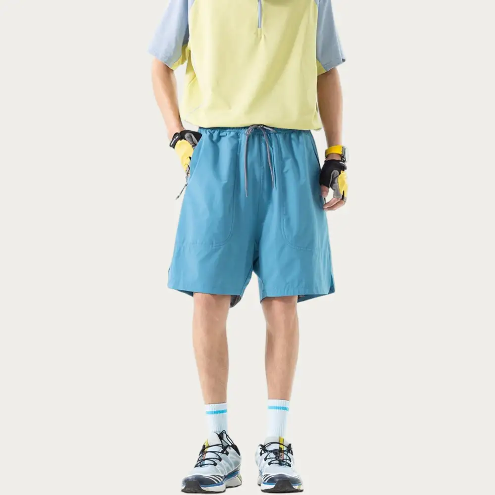 Relaxed Drawstring Side-Pocket Lightweight Men's Athletic Shorts
