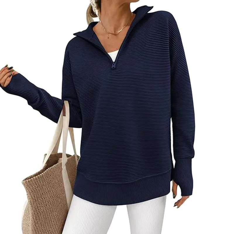 Ultimate Cozy V-Neck Ribbed Knit Pullover – All-Season Comfort & Style