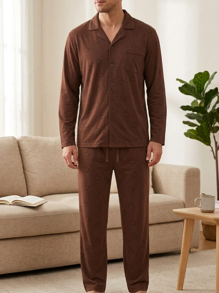Everyday Pattern Classic Men's Pajama Set