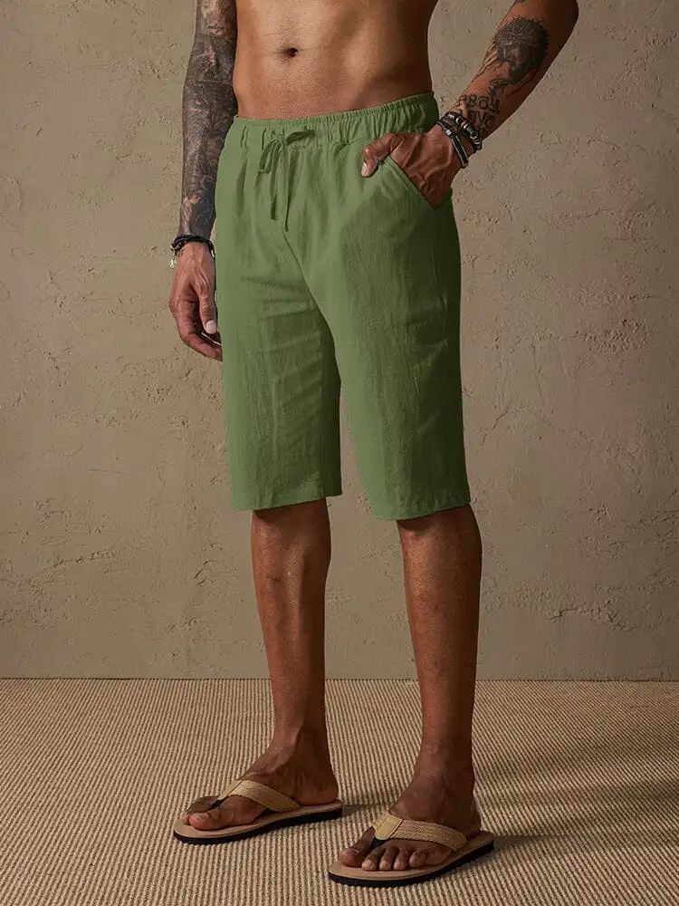 Men's Casual Cotton Drawstring Shorts