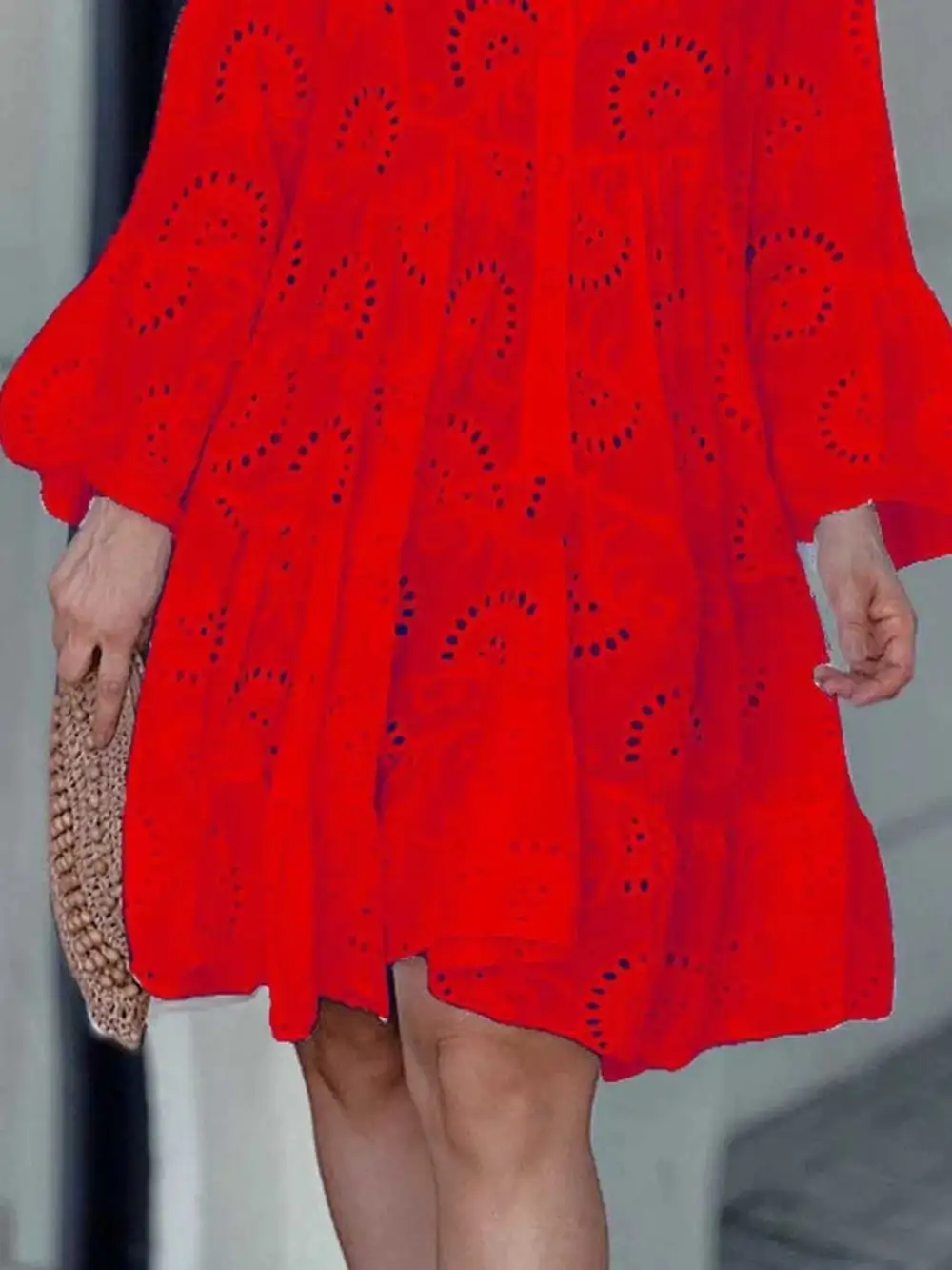 Ruffled Tiered Midi Tie Detail Dress