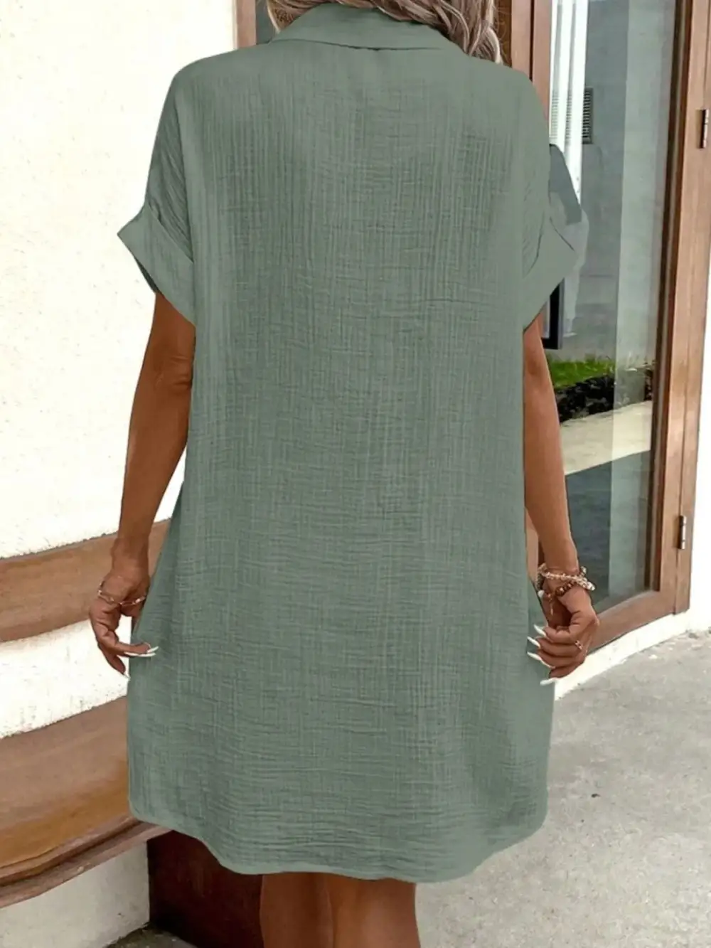 Button Front Shirt Dress