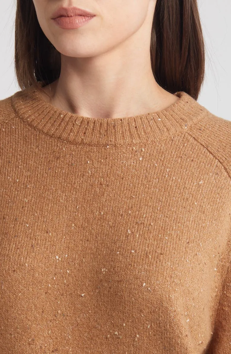 Speckled Pima Cotton Blend Sweater