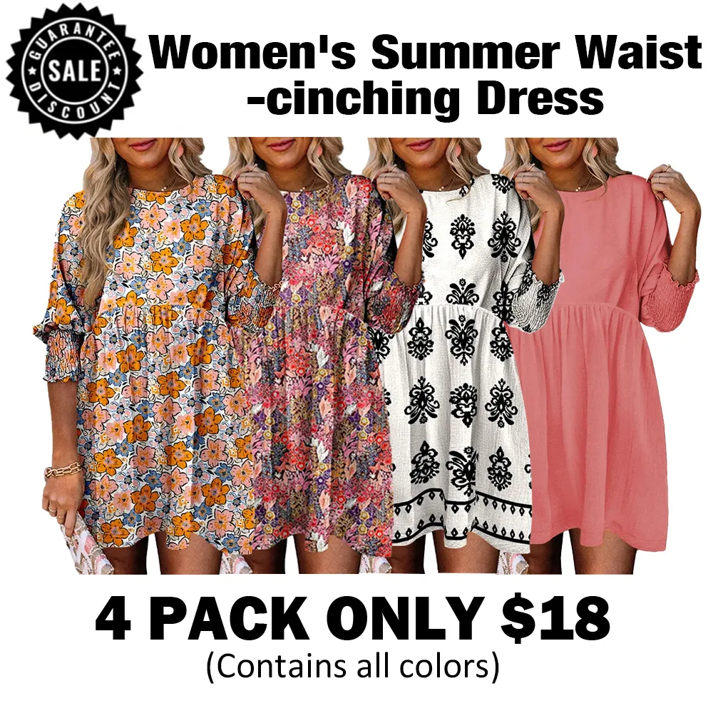 Women's Summer Waist-Cinching Dress🔥8-Pack - Only $24