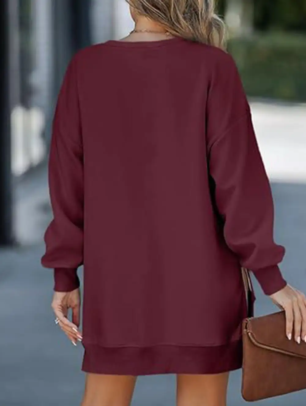 Side Zip Patchwork Pullover Sweatshirt
