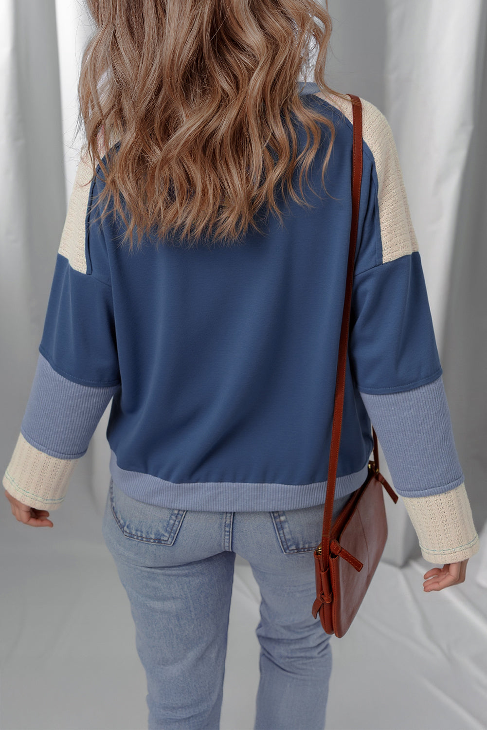 Women's Colorblock Knit Long Sleeve Top