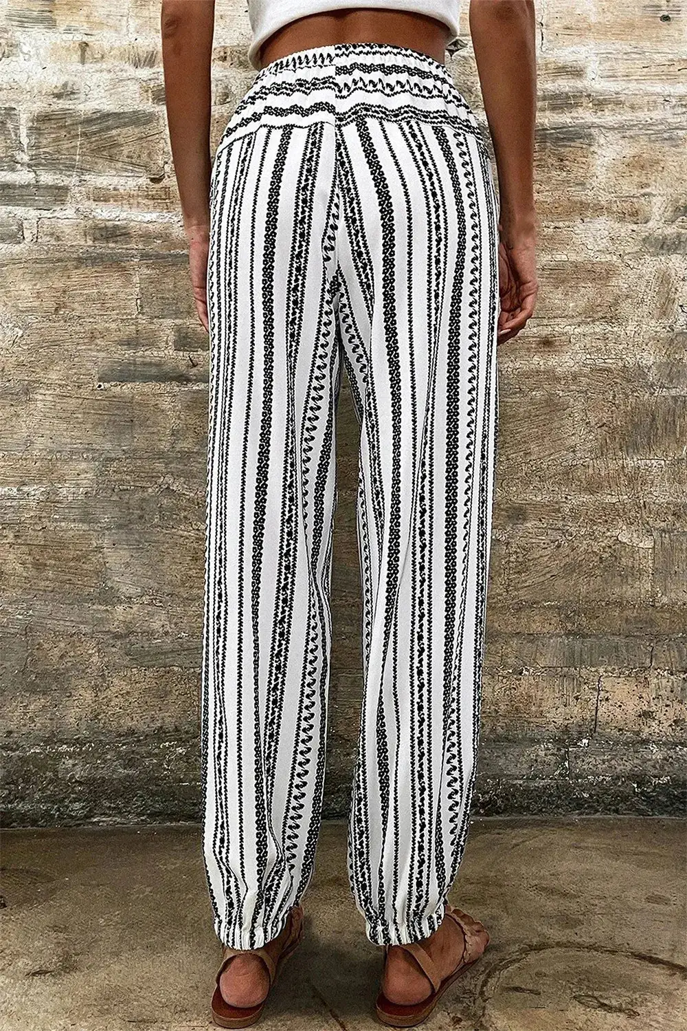 Everyday High Waist Printed Pants