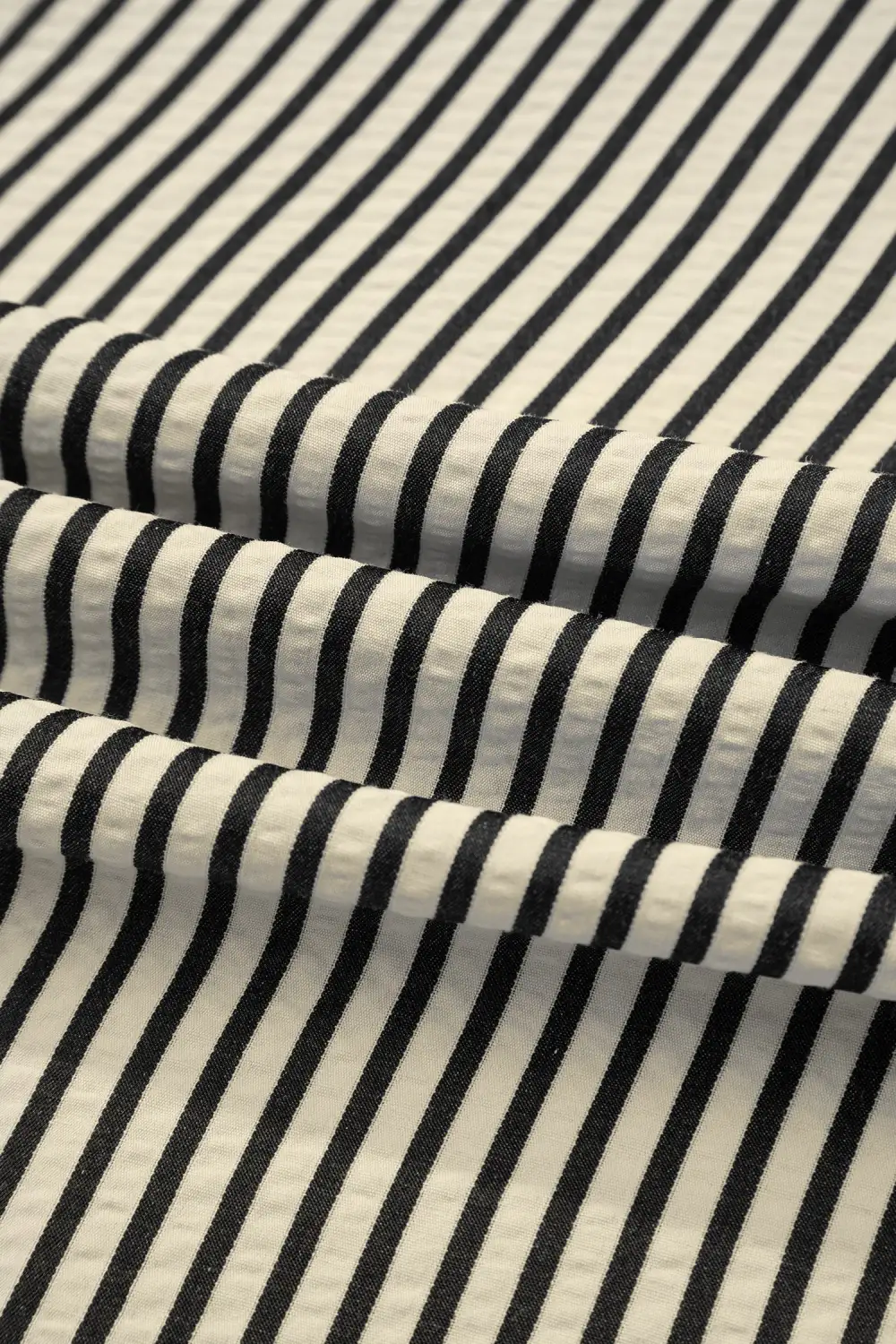 Balanced Detail Striped V Neck Zip Front Midi Dress