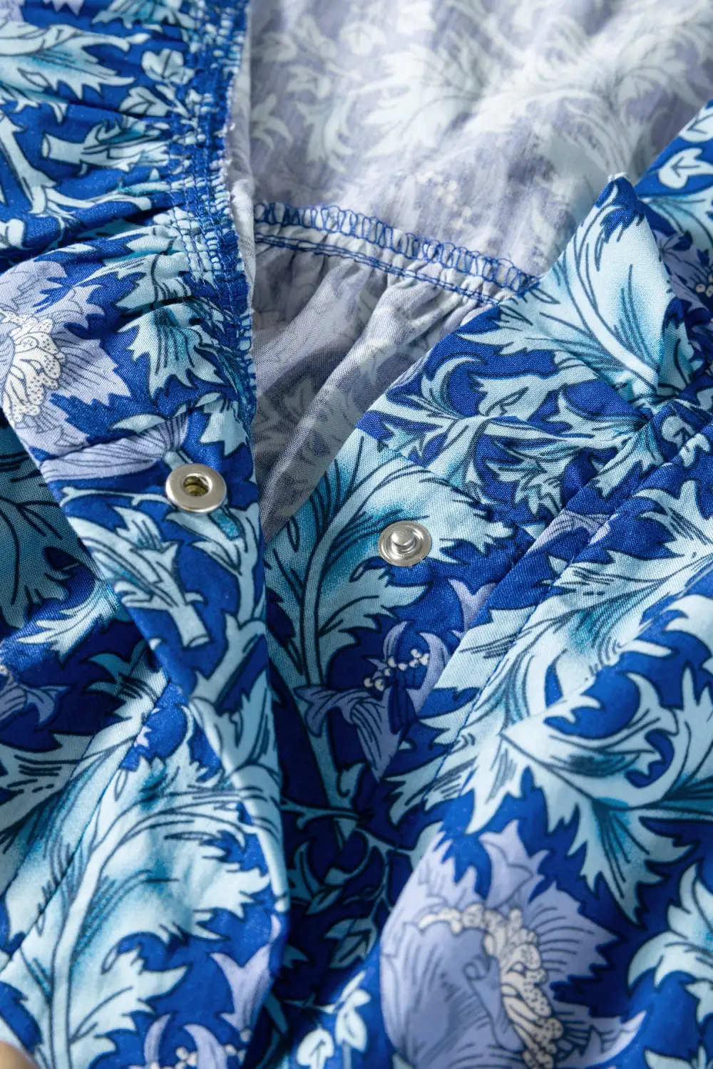 Lightweight Feel Floral Printed V Neck Dress