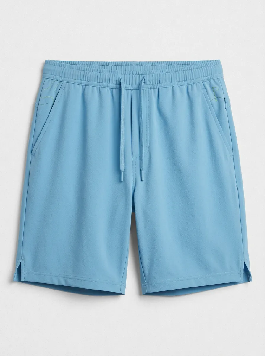 Classic Flag-Motif Embroidered Golf Athletic Shorts