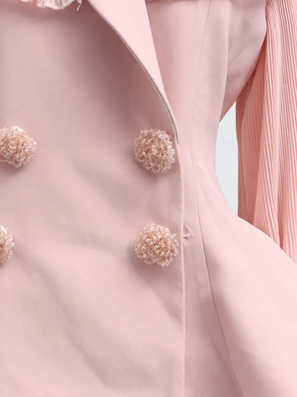 Textured Collared Button Front Detail Coordinated Set