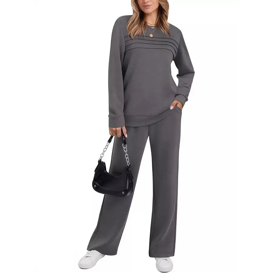 Casual Long Sleeve Top and Pants Set