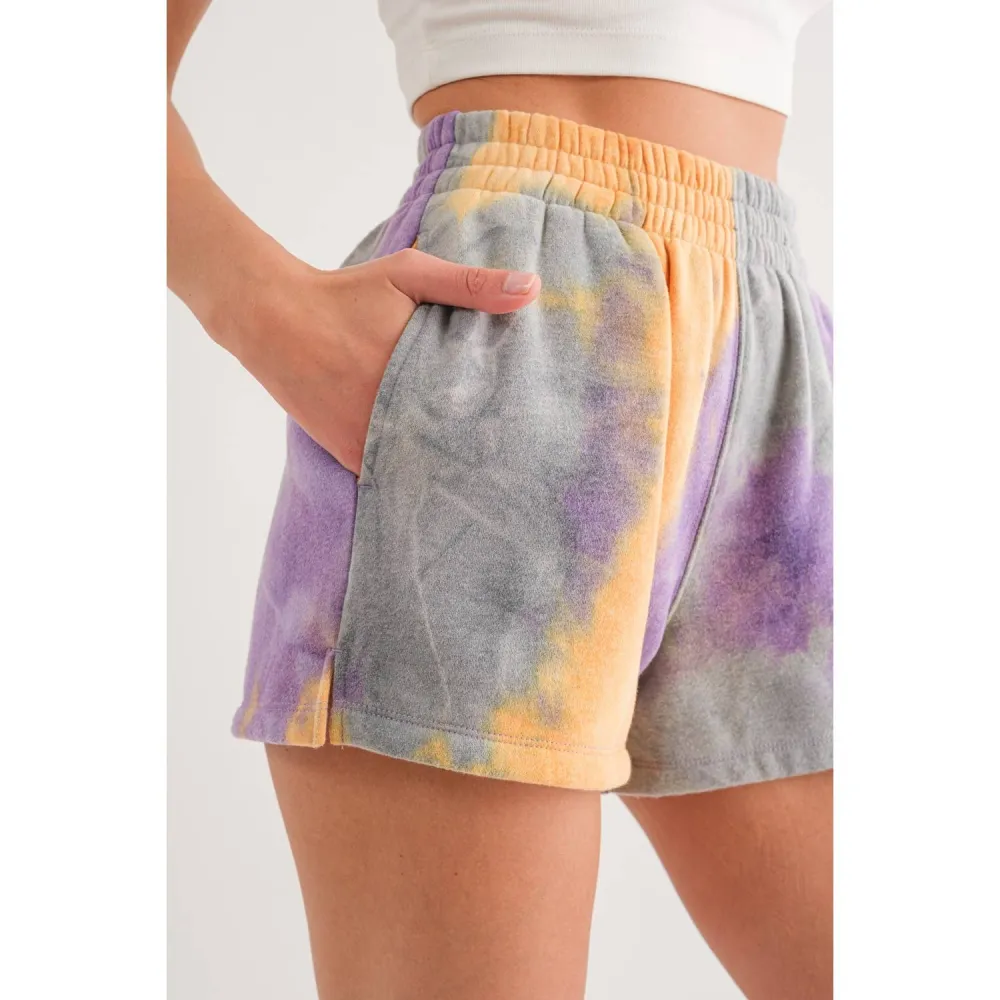 Terry Tie Dye Casual Shorts