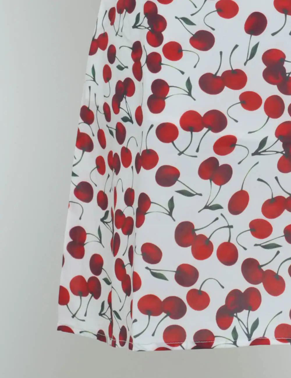 Cherry Sweetheart Neck Strap Cami Mini Dress