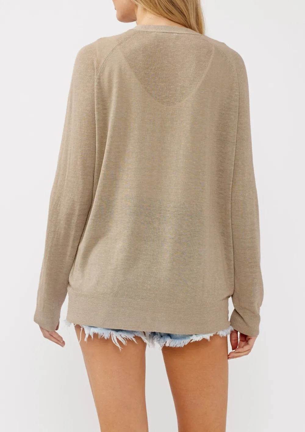 Buton Up V-Neck Cardigan with Pockets