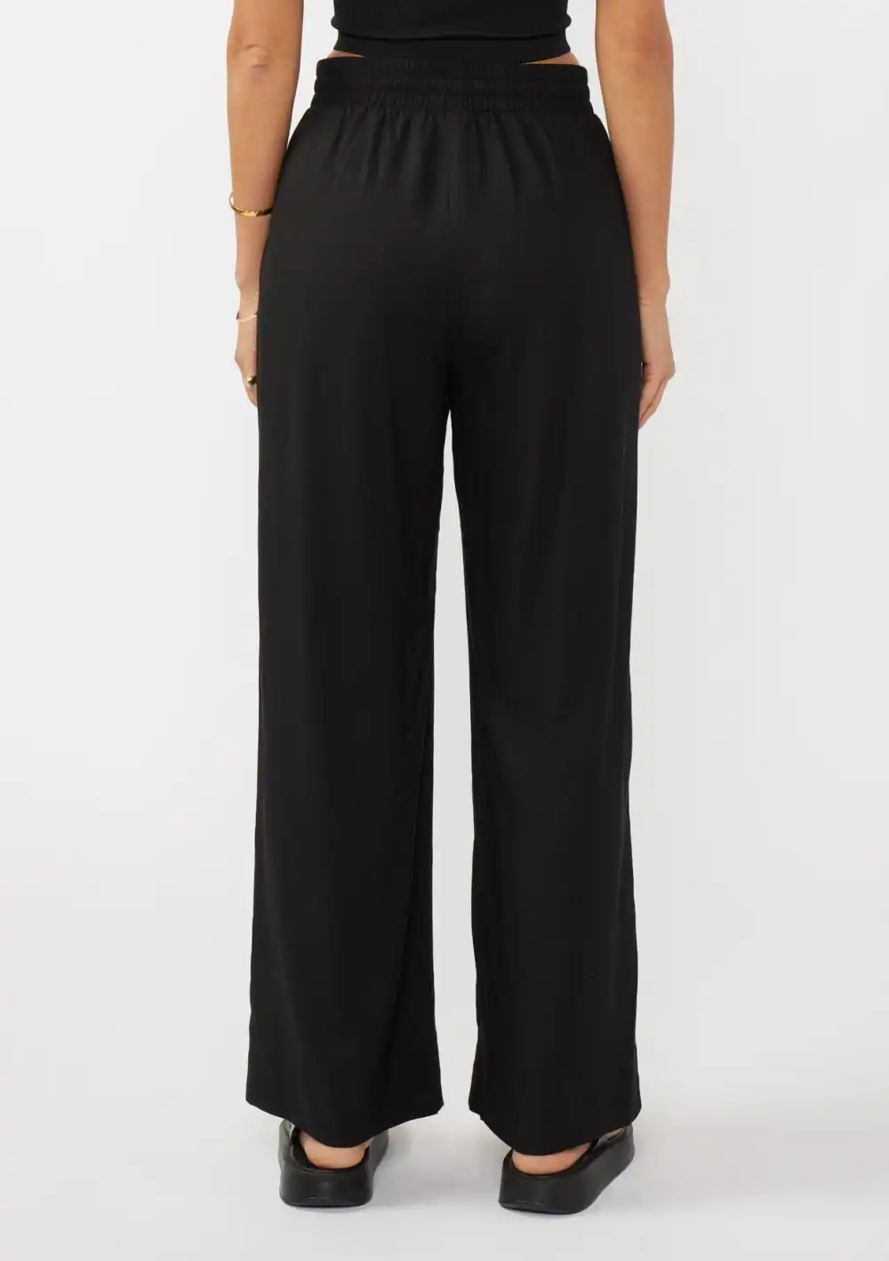 Drawstring High Rise Loose Pants