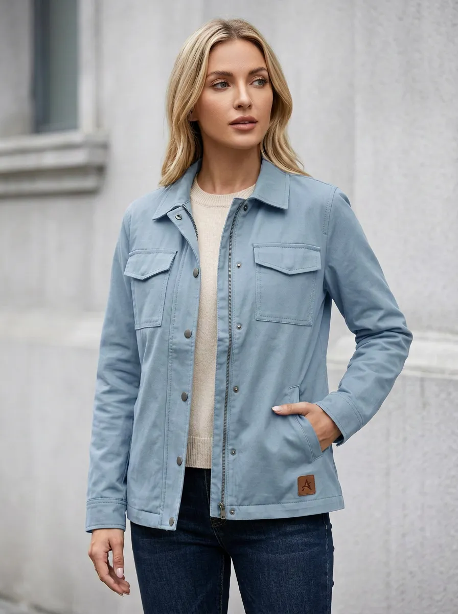 Vintage-Inspired Utility Field Women's Casual Jacket