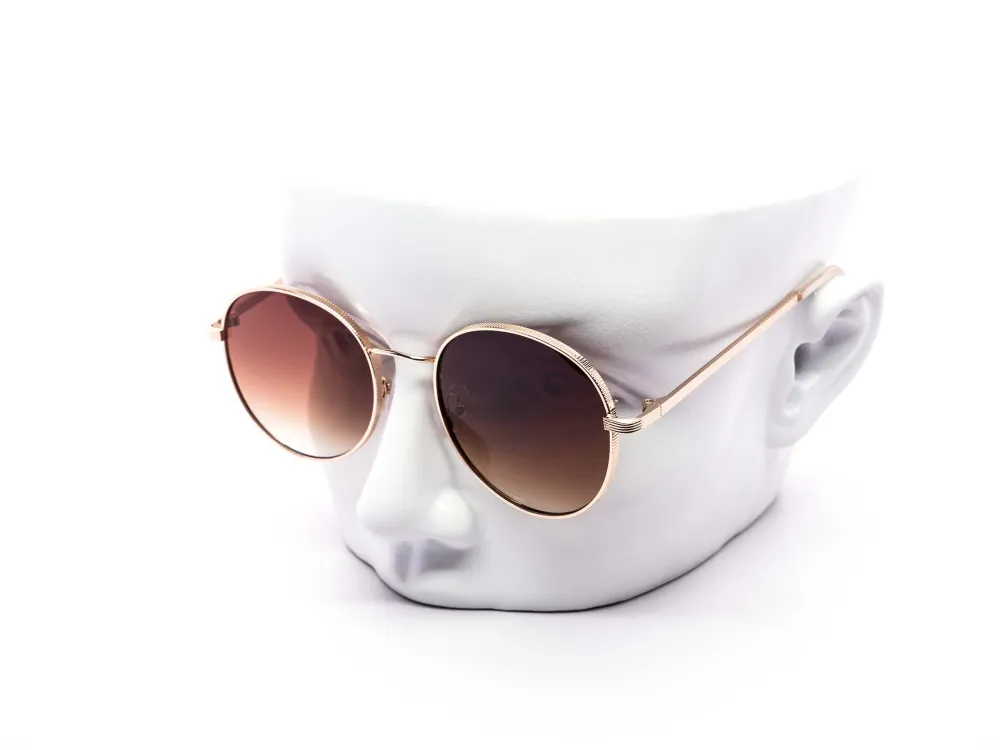 12-Pack Classic Metal Round Gradient Sunglasses
