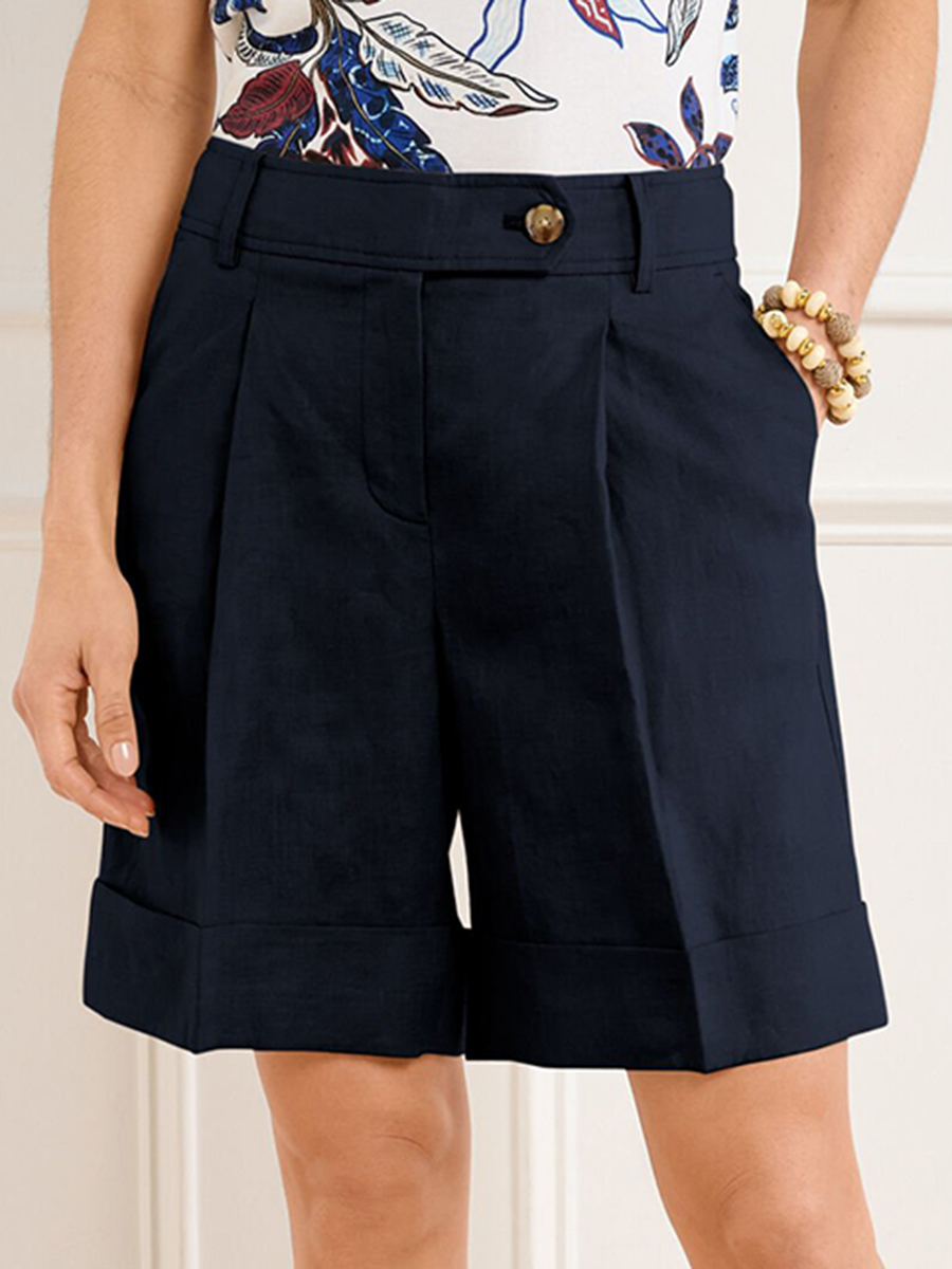 Women'S Office-Style Structured Shorts