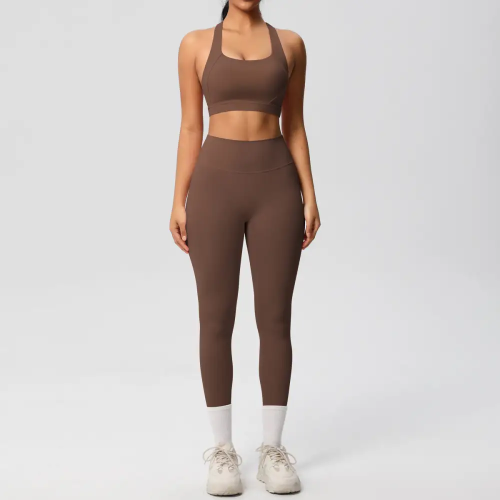 Backless High-Waist Two-Piece Activewear Active Set