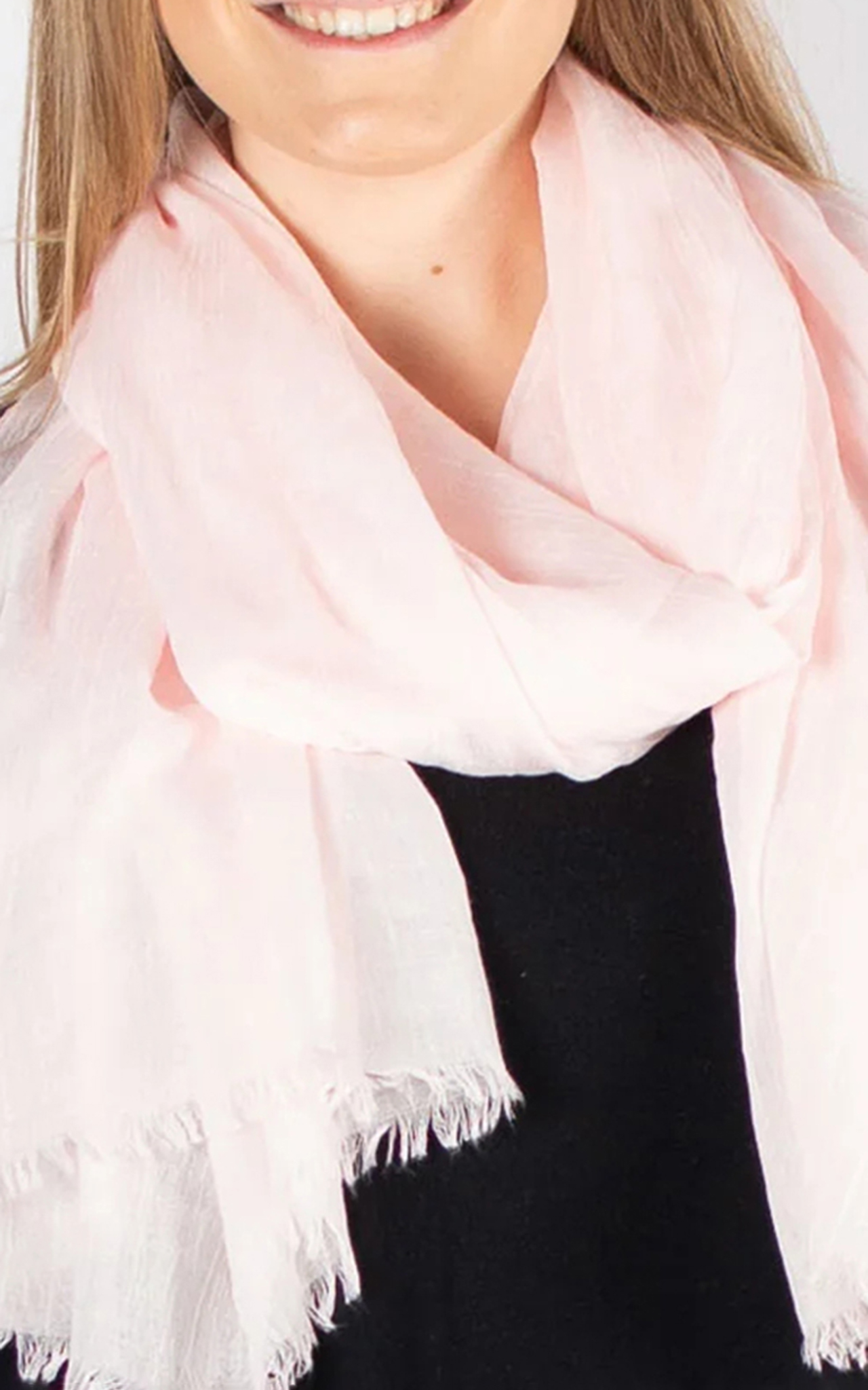 Breathable Cotton Casual Light Pink Scarf