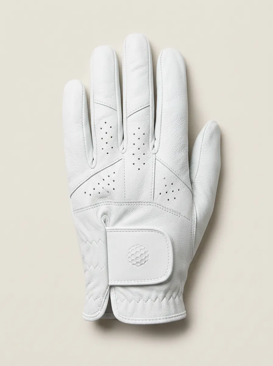 Course Embossed Leather Golf Glove