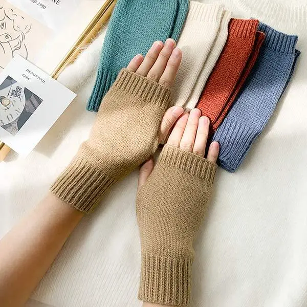 Women'S Knit Fingerless Gloves 87224550C