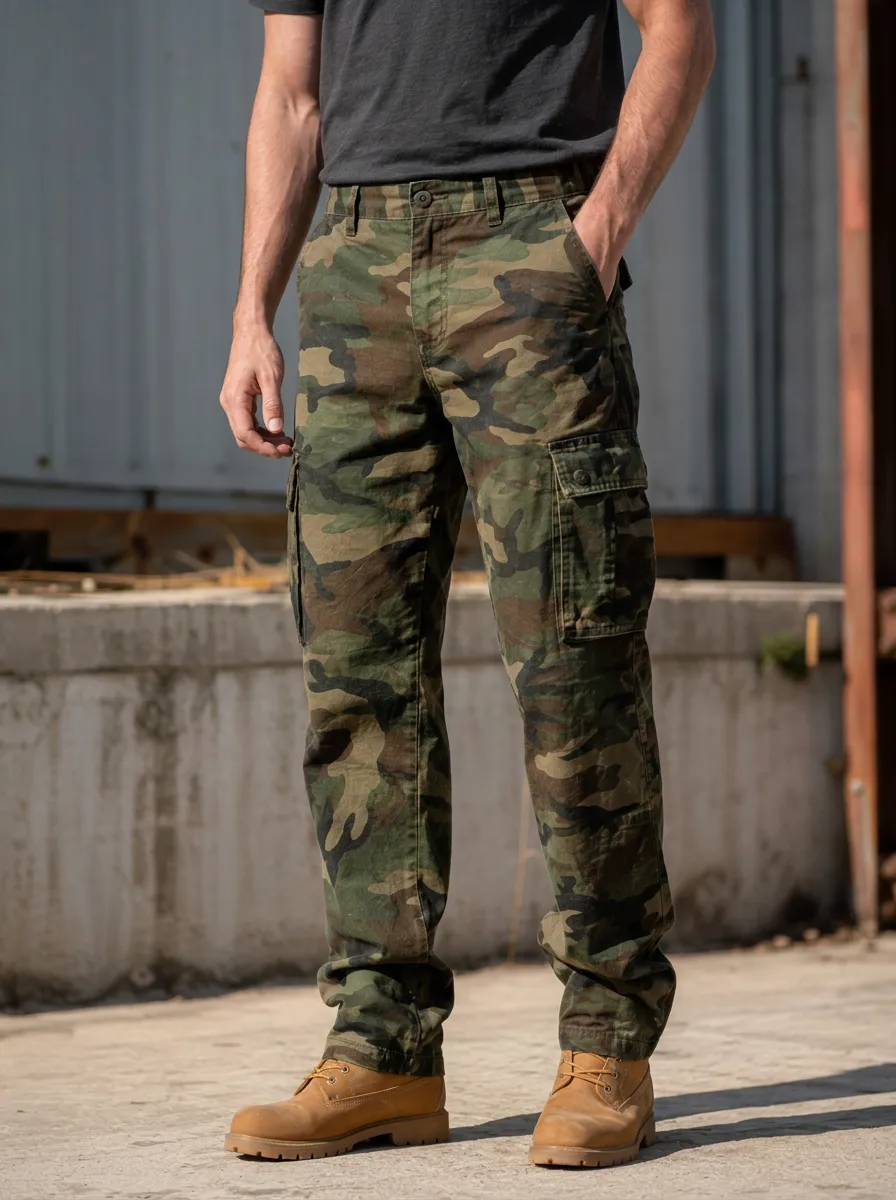 Men's Field Classic Camo Multi-Pocket Straight Leg Cargo Pants