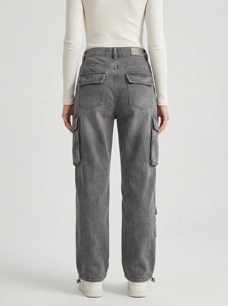 Minimal Multi Pocket Sport Look Women's Multi Pocket Cargo Pants